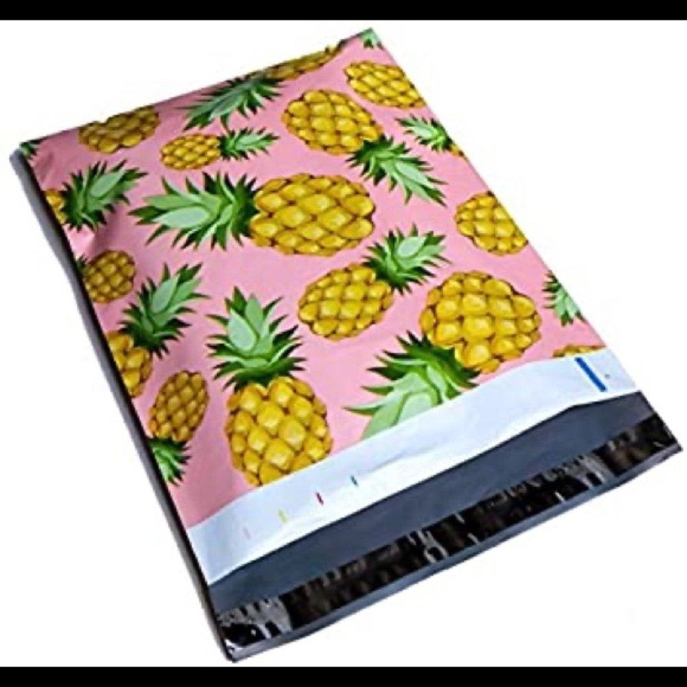 50 (10 x 13) poly mailers - pineapple